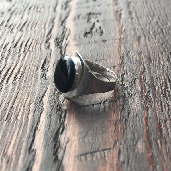 Black Sterling Silver Signet Ring Design
