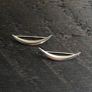 Sterling Silver 'Curve' Ear Climbers