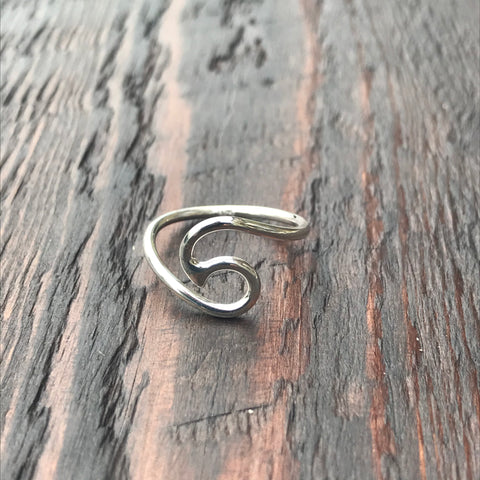 Wave Design Sterling Silver Ring