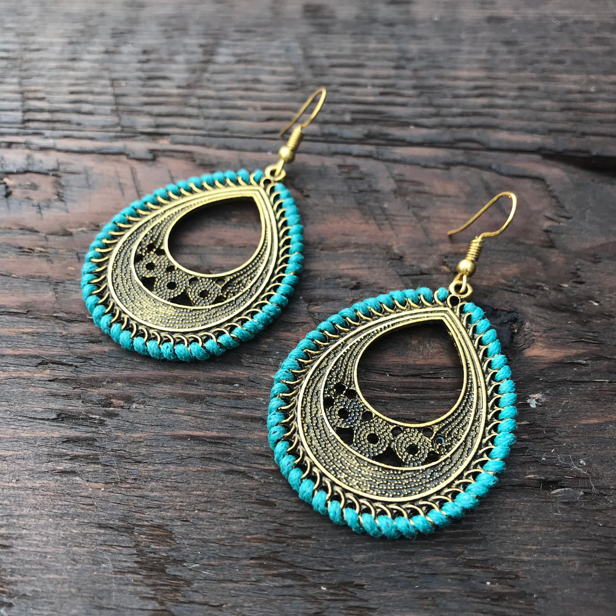 'Ethnic Vibes' Pear Shaped Design Statement Earrings