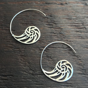 925 Sterling Silver Spiral Hoop Earrings