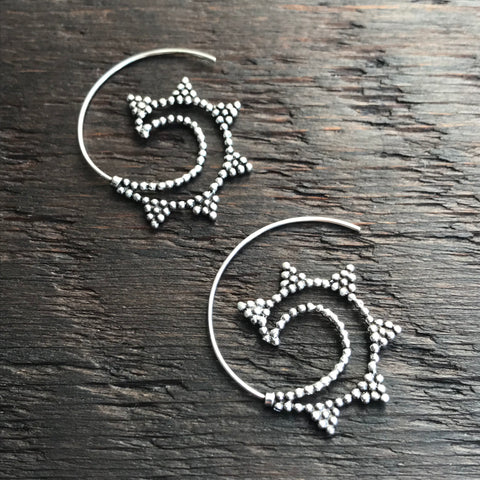 925 Sterling Silver Spiral Hoop Earrings