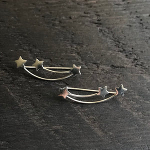 Sterling Silver 'Shooting Stars' Ear Climbers