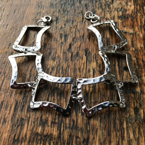 'Sol' Rectangular Link Bracelet - Sterling Silver Bracelet