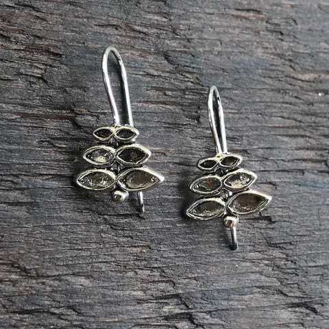 'Abstract Loop' Sterling Silver Drop Earrings