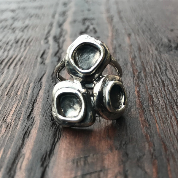'Luna' Trio Sterling Silver Ring