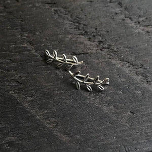 Sterling Silver 'Branch' Ear Climbers