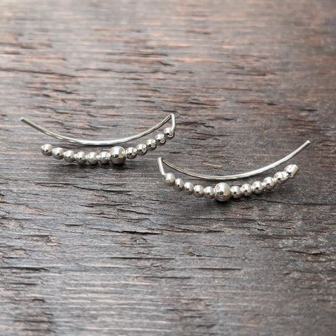 Sterling Silver 'Multi Ball' Ear Climbers