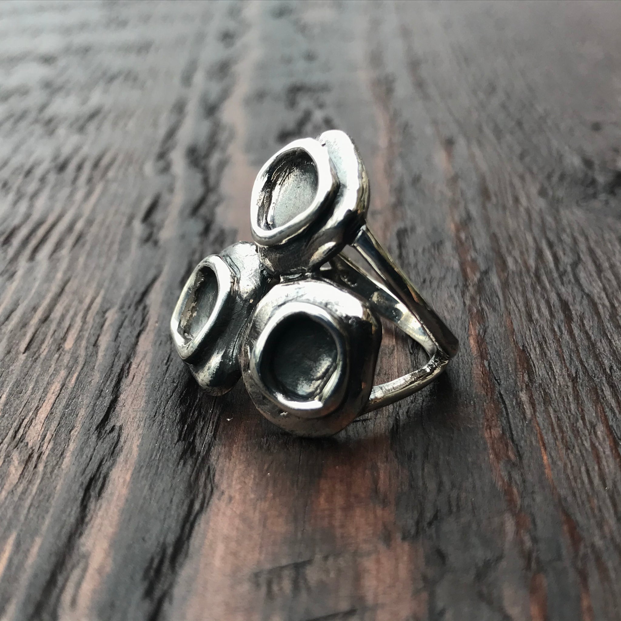 'Luna' Trio Sterling Silver Ring