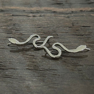 Sterling Silver 'Polished Snake' Ear Climbers