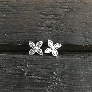Sterling Silver 'Small Flower' Stud Earrings