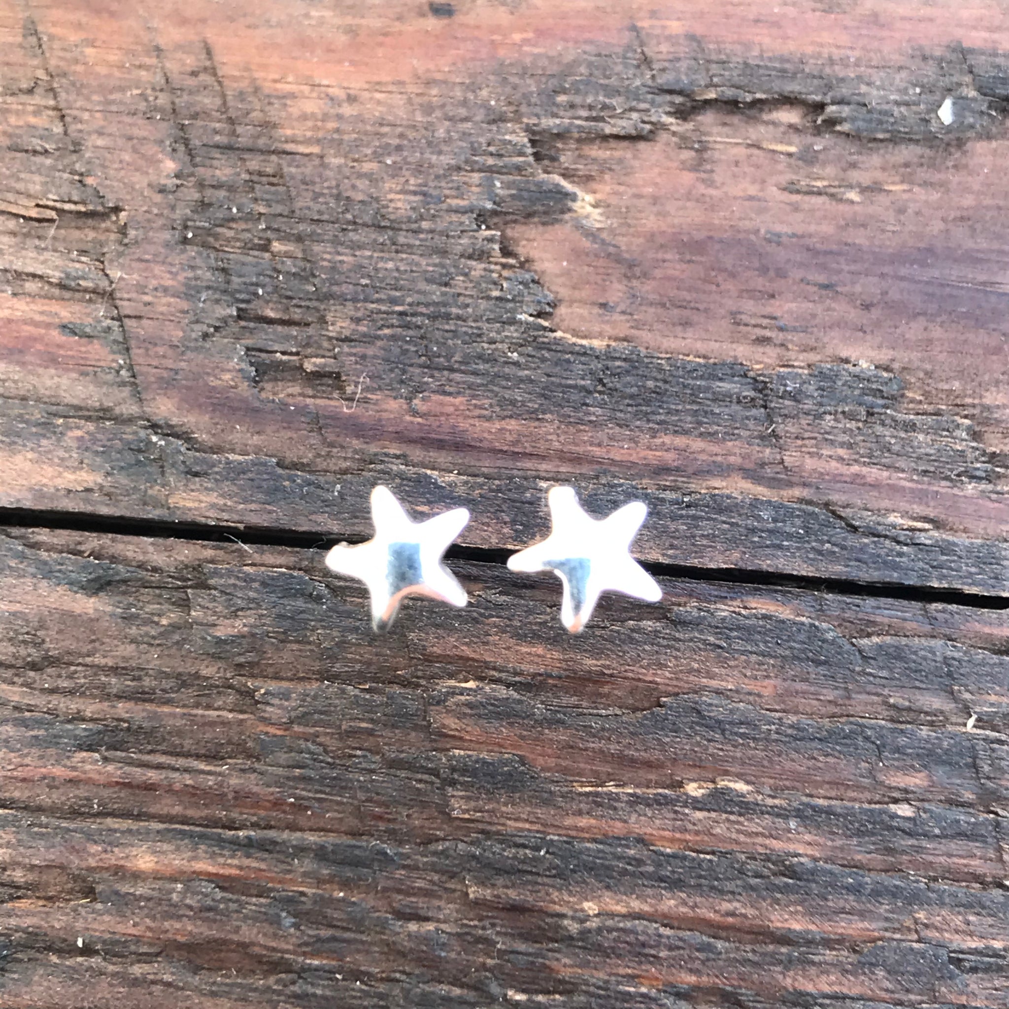Sterling Silver 'Star' Design Stud Earrings