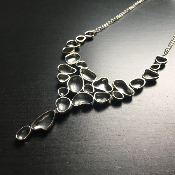 'Luna' Decorative Sterling Silver Statement Necklace