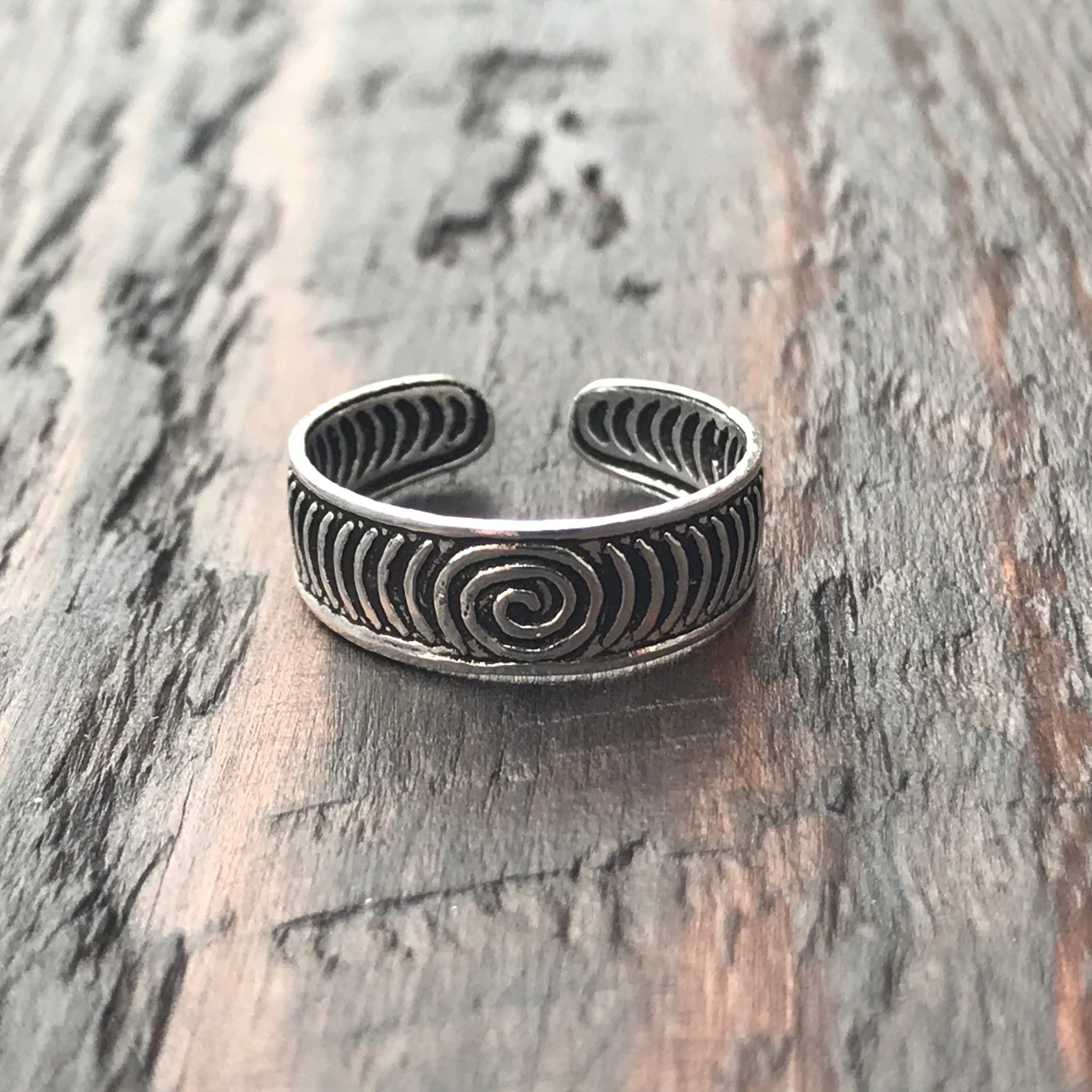 'Cosmic' Sterling Silver Pinkie / Adjustable Ring