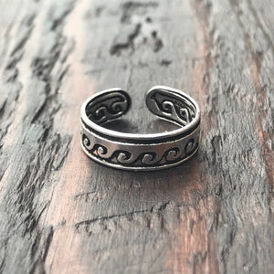 'Regalia' Sterling Silver Pinkie / Adjustable Ring