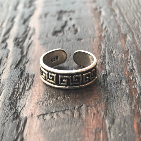 'Greek Goddess' Sterling Silver Pinkie / Adjustable Ring