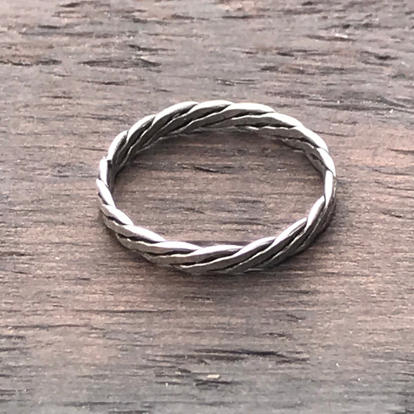 Borobudur Stacking Band Sterling Silver Ring