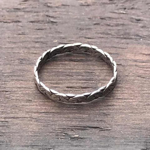 Borobudur Stacking Band Sterling Silver Ring