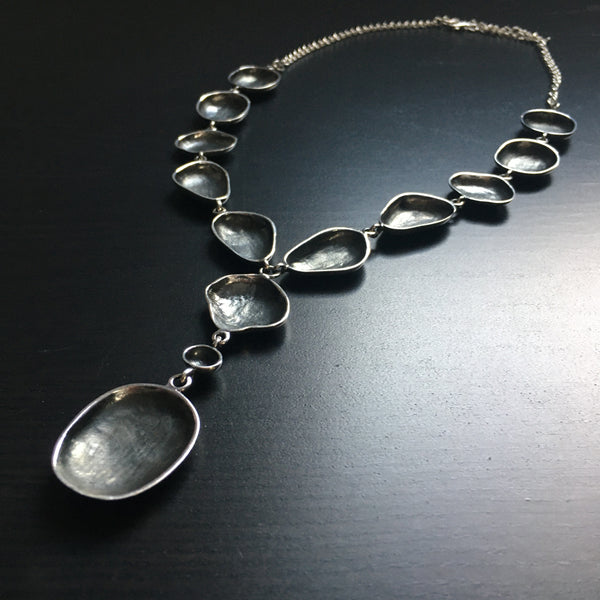 'Luna' Stunning Sterling Silver Drop Necklace