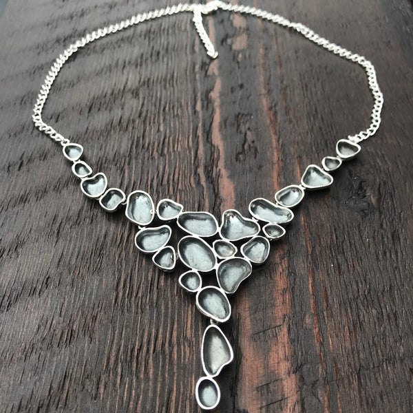 'Luna' Decorative Sterling Silver Statement Necklace