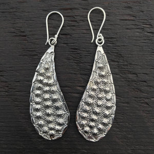 'Karen Hill tribe ' Textured Sterling Silver Earrings