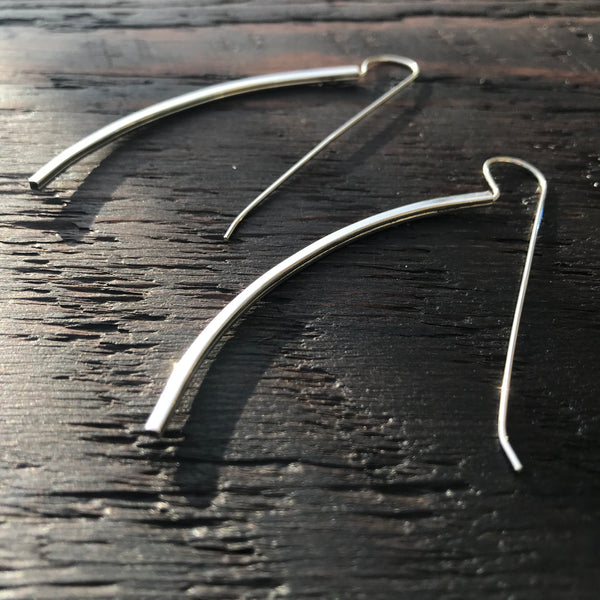 ‘Wisp’ Sterling Silver Drop Earrings