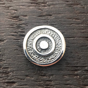 Circular Design Textured Sterling Silver Pendant