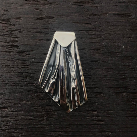'Rocks' Abstract Fan Sterling Silver Pendant