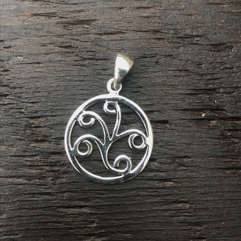 'Abstract Branch' Sterling Silver Pendant