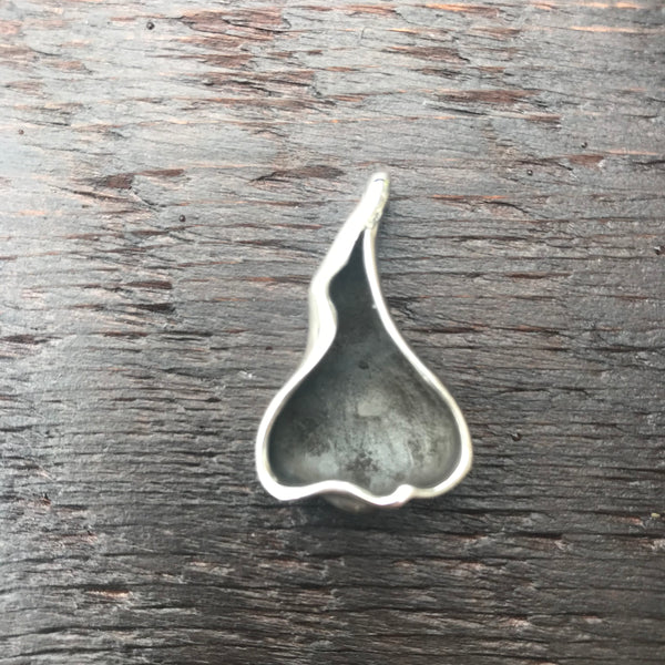 'Luna' Abstract Design Sterling Silver Pendant