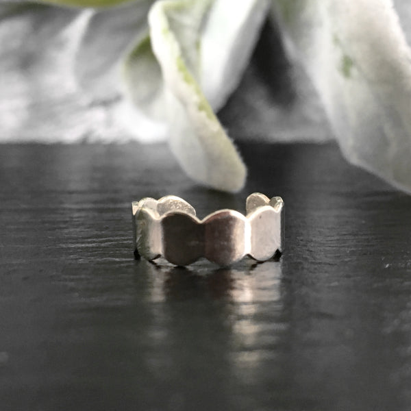 'Ripples' Sterling Silver Pinkie / Adjustable Ring